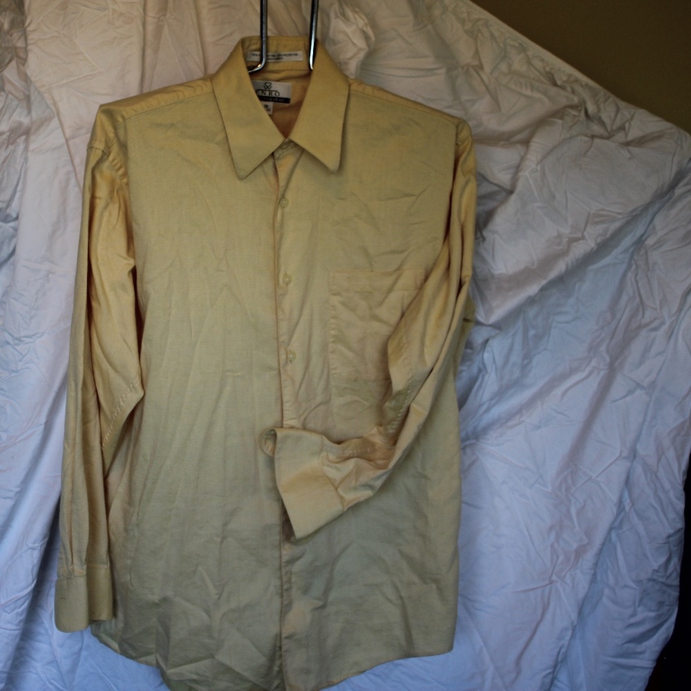 Mens golden yellow dress shirt